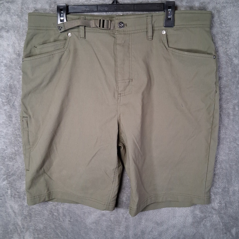 Gerry Venture Hiking Shorts Mens Size 38 Khaki Olive Stretchable Buckle Trail